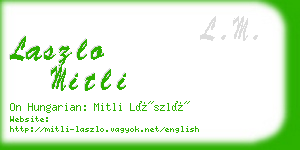 laszlo mitli business card